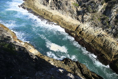 High angle view of sea