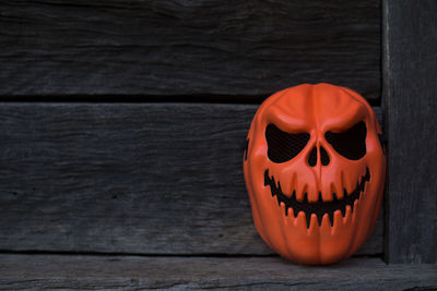 Close-up of pumpkin on table