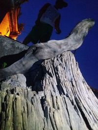 Low angle view of statue against sky