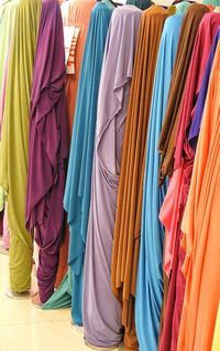 Clothes hanging in store