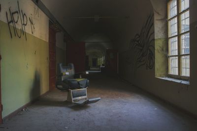 Interior of abandoned building