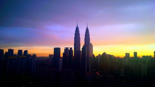 Cityscape at sunset