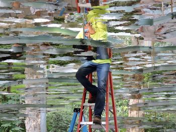 Man working at construction site