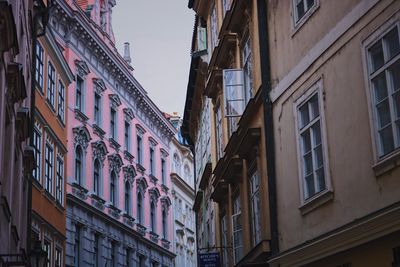 Low angle view of buildings against sky