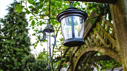 Low angle view of lamp post