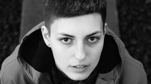 Close-up portrait of boy