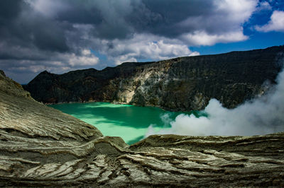 View of volcanic landscape