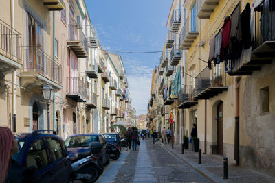 Street amidst buildings in town