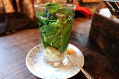 Close-up of drink on table