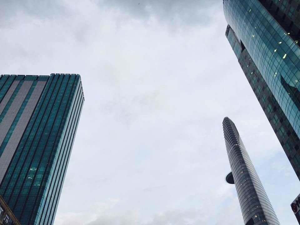 LOW ANGLE VIEW OF MODERN BUILDINGS