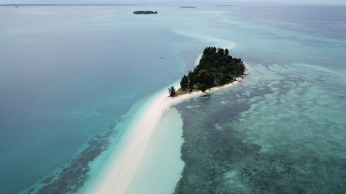 High angle view of sea against sky