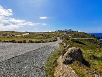 Scenic view of land against sky