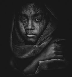 Close-up portrait of woman