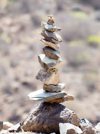 Close-up of stack of firewood