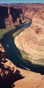 High angle view of river