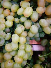 Full frame shot of grapes in market