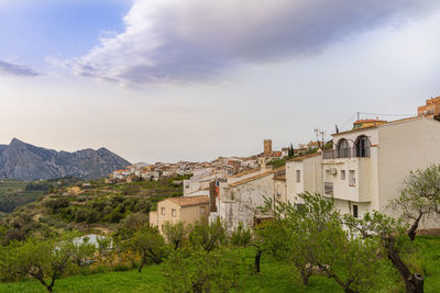 Views of tarbena, a beautiful mediterranean town in alicante, spain.