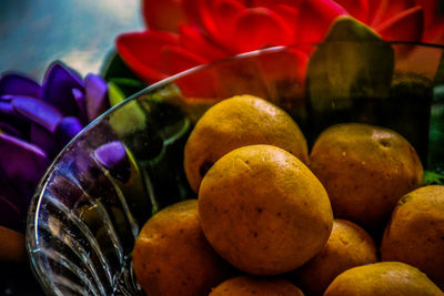 Close-up of fruits in bowl