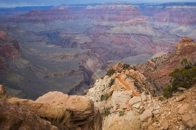High angle view of grand canyon