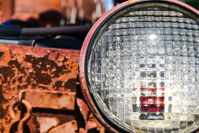 Close-up of old machine