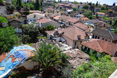 High angle view of townscape