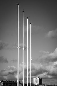 Low angle view of building against cloudy sky