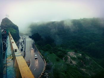 Road in foggy weather