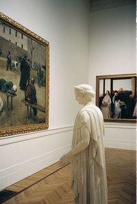 Group of people in front of museum