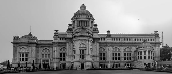 Low angle view of building against clear sky