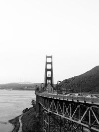 View of suspension bridge against sky