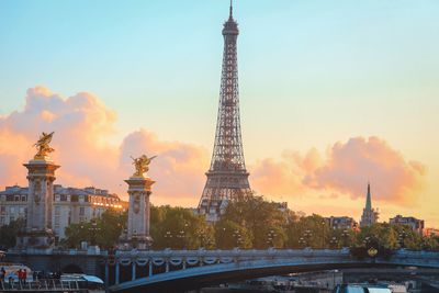 Eiffel tower in paris, france 