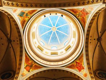 Low angle view of ornate ceiling