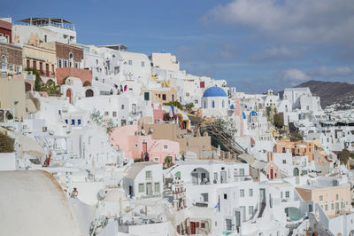 Aerial view of buildings in town