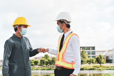 Man working at construction site