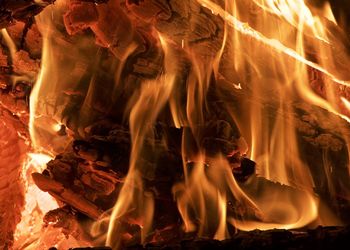 Full frame shot of bonfire
