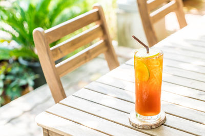 Close-up of drink on table