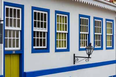 Close-up of white building with windows