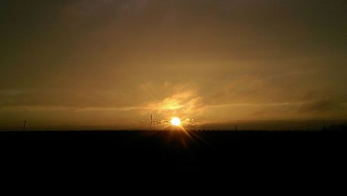 Sunset over landscape