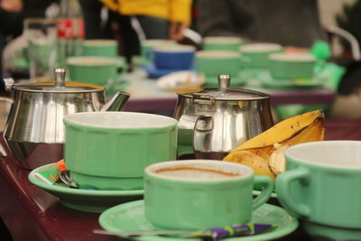 Close-up of food on table