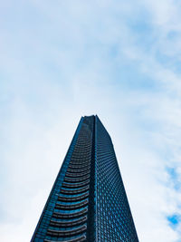 Low angle view of modern building against sky