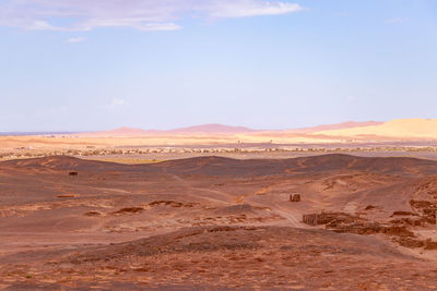 Scenic view of desert against sky