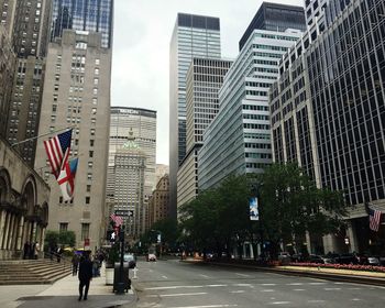 City street with buildings in background