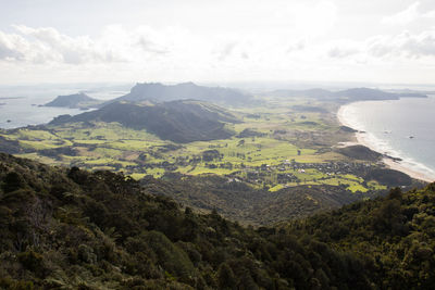 Aerial view of landscape against sky