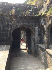 View of stone wall