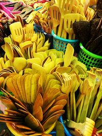 Close-up of yellow flowers for sale in market