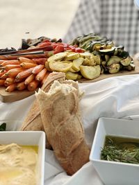 Close-up of food on table