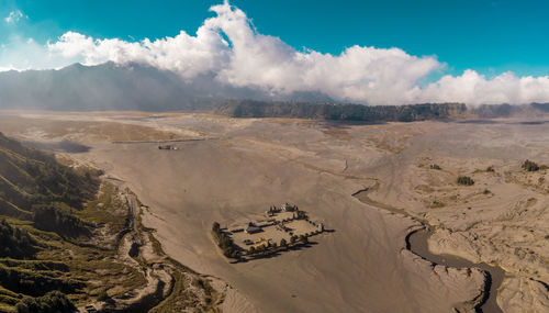 Panoramic view of desert against sky