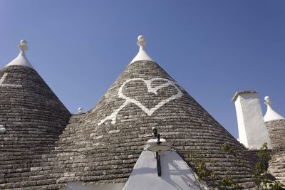 Stone roof close up in the town of alberobello in south italy