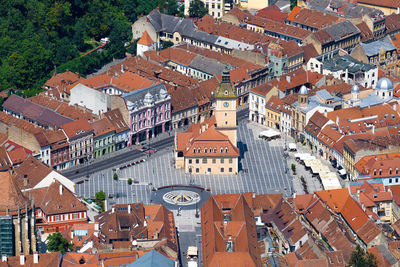 Council square in brasov, romania, old town hall