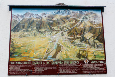 Close-up of text on window